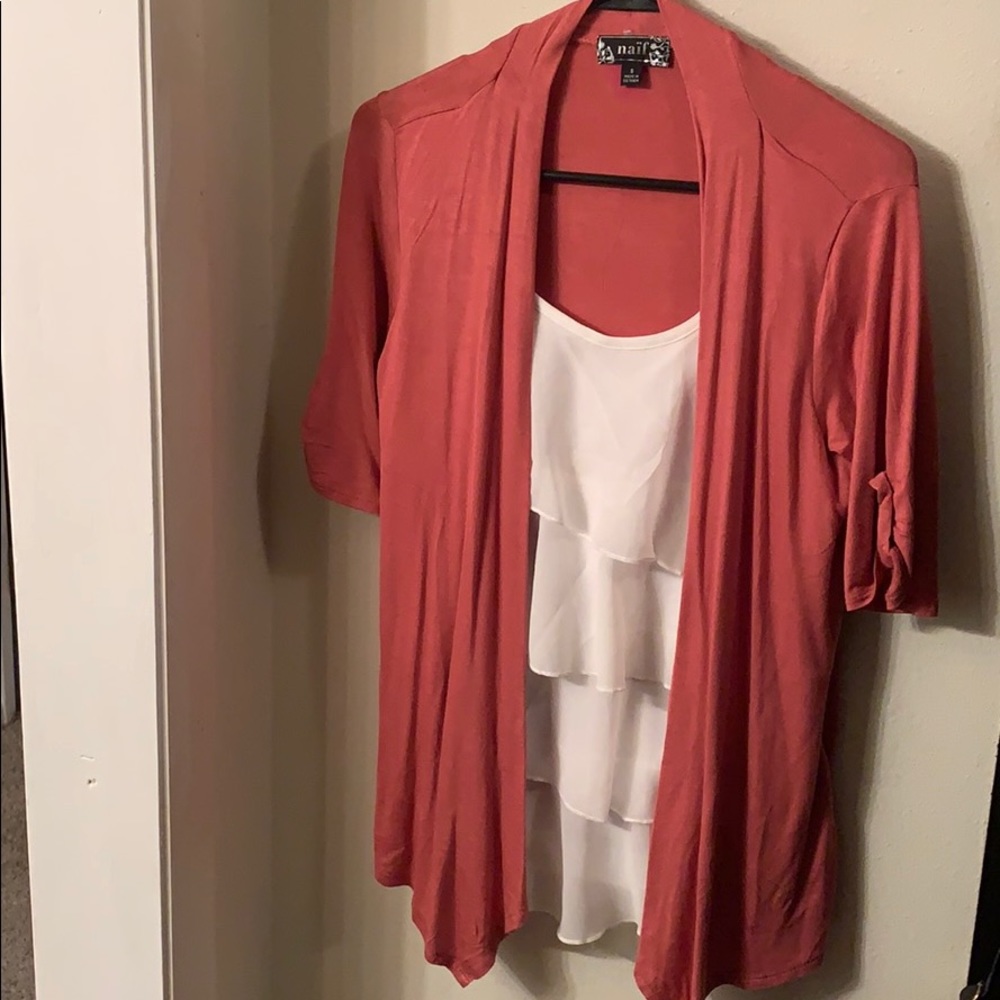Sweater with Built-in Blouse